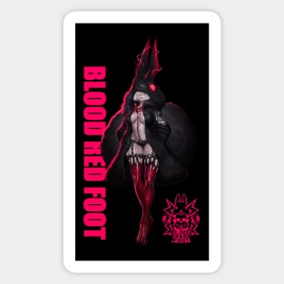 Blood Red Foot Sticker